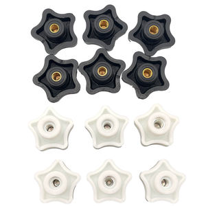 Fabricant chinois – Qualité supérieure – Poignée en bakélite blanche et noire en forme d'étoile, bouton en plastique, vis - Product Image 2