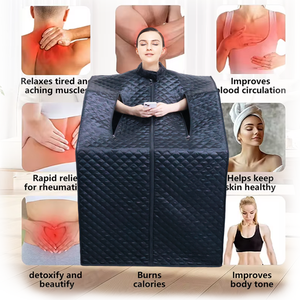 Salle de sauna infrarouge lointain à chaleur sèche en carbone ZT Design, demi-corps debout, 1500W, réglage de la température de 25 à 80°C, pour utilisation en extérieur - Product Image 2