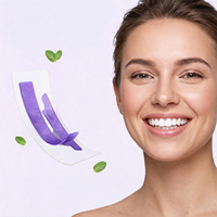 Bandes blanchissantes violettes très vendues pour des dents éclatantes, éliminent la plaque dentaire et les taches, soin d'hygiène buccale quotidienne, bandes de beauté buccale