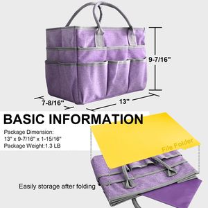 Lớn Craft Organizer <span class=keywords><strong>Tote</strong></span> Bag Túi nghệ thuật với túi bên đàn hồi để giữ cho Markers gọn gàng Craft Bag Organizer <span class=keywords><strong>Tote</strong></span> Caddy Organizer - Product Image 2