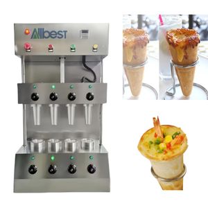 Machine à cônes à pizza électrique automatique à quatre têtes 110 V en acier inoxydable, neuve, pour une production efficace de cônes et de snacks, autre machine - Product Image 1