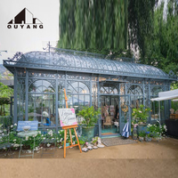 Serre en métal de style victorien antique sur mesure QUYANG, pavillon, gazebo en fer forgé