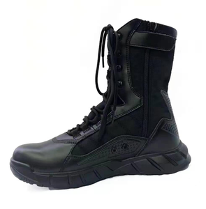 รองเท้าบูททะเลทรายน้ำหนักเบาสีดำ TSB0109 ขนาด 9.5 นิ้ว พื้นรองเท้า PU หนังวัวกลับ รองเท้าคอมแบท - Product Image 1