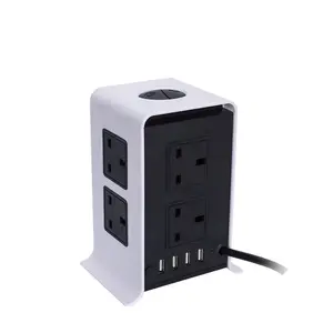 High quality Hot Selling New Shape Smart Universal Vertical Socket with usb Charging Port