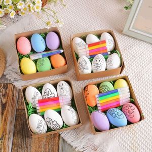 Huevos de Pascua Pintados a Mano DIY 2025, Huevos de Conejito de Dibujos Animados, Regalos Hechos a Mano para Niños, Venta al Por Mayor - Product Image 4