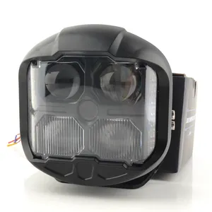 Manufacturer customized DRL strobe side led projector lens for universal auto and truck headlight working lights