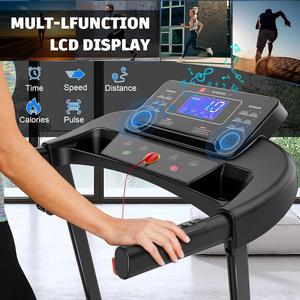 Cinta de correr con capacidad de 265 libras, diseño plegable, inclinación de 3 niveles, 0,5-MPH 7,6, motor silencioso de 2,5 HP, pantalla LED multifunción, - Product Image 3