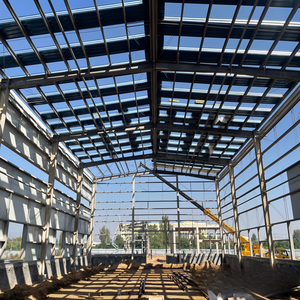 Structure <span class=keywords><strong>en</strong></span> acier à grande portée Entrepôt préfabriqué Bâtiment d'atelier Bâtiment préfabriqué Conception personnalisée Kits de hangar <span class=keywords><strong>en</strong></span> acier - Product Image 3