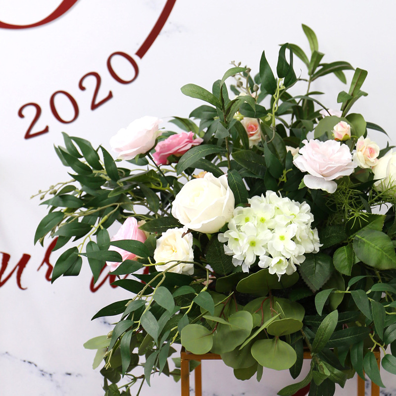 Products Flower Basket Simulation White Flower Vases for Centerpieces Wedding Decoration High End Tripod