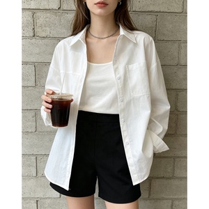 <span class=keywords><strong>Camicia</strong></span> Casual da <span class=keywords><strong>Donna</strong></span> a Maniche Lunghe, Adatta per Primavera, Estate, Autunno, Logo Personalizzabile, Top Femminile - Product Image 4