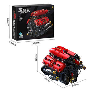 Tuomu T5011 V8 <b>Engine</b> Building Block <b>Model</b> Educational Assembly Toy For Boys 800+ Pieces Battery Powered - Product Image 2