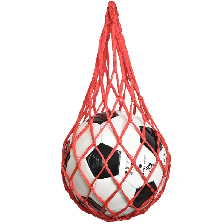 1PC Nylon Net Bag Ball Carrier for One Volleyball Basketball Football Soccer Toy Ball