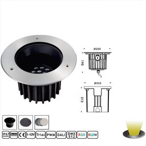 Không thấm nước IP68 304 không gỉ trước khi chôn cất cài đặt ngoài trời Spotlight cảnh quan 1W chôn Đèn <span class=keywords><strong>LED</strong></span> Đèn ngầm - Product Image 4