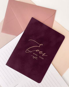 Carpetas de Presentación de Terciopelo con Tono Joya, Suaves al Tacto, con Lámina Dorada, Folletos de Votos para Boda - Product Image 3