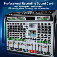 Meilleures ventes - Mixeur audio numérique professionnel à 12 canaux avec effets de réverbération numériques DSP intégrés 99