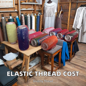 100% filo elastico in poliestere per cucire e lavorare a maglia modello tinto mercerizzato ad alta tenacità prezzi competitivi - Product Image 2