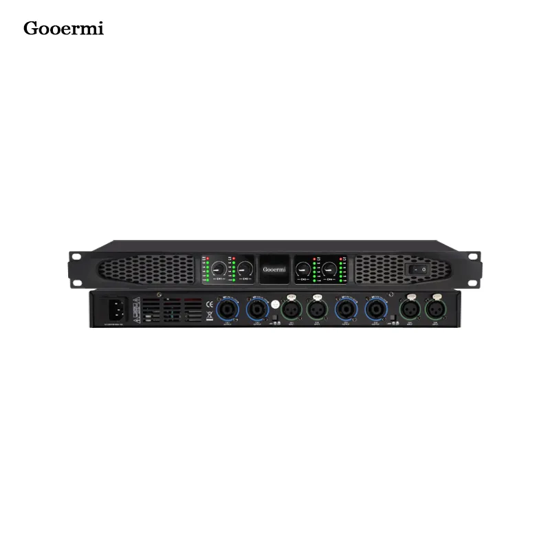 Gooermi R400 professionale 1000W 4 canali 1U amplificatore di potenza Audio amplificatore di potenza Stereo per Home KTV Karaoke