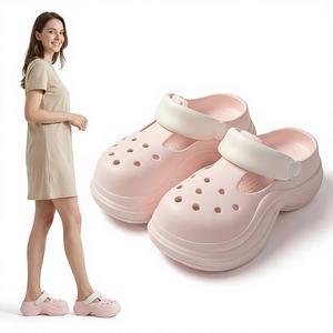 Botines de cuña Mary Jane de moda para mujer, suaves y cómodos, de la serie de colores Macaron, para interior y exterior. - Product Image 1