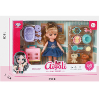 Jouets en plastique miniatures élégants et magnifiques pour enfants, adaptés aux filles, ensemble de poupées à corps solide à 13 articulations de six pouces