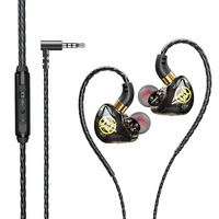 Aifeimei Headset Berkabel Gaya Sport Over-Ear Desain In-Ear Bass Berat Hi-Fi Earphone Peredam Kebisingan Aktif 1.2m
