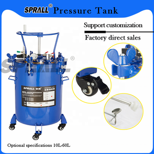 SPRALL 10L-60L 수동 페인트 압력 포트 탱크 조절기 압력 게이지 포함 - Product Image 4