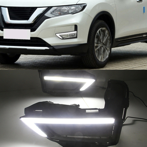 DRL-luces diurnas antiniebla para <span class=keywords><strong>Nissan</strong></span> x-trail <span class=keywords><strong>Xtrail</strong></span> X Trail 2017, 2018, 2019, 2020, 12V, luz diurna con señal amarilla - Product Image 2