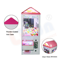 Guangzhou Lifun Mini machine à griffes de table pour petites poupées, à monnayeur, pour enfants, en métal et verre trempé, CE