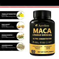 Cápsulas de Raíz de Maca de Alta Calidad OEM, Cápsulas de Panax Ginseng, Suplemento de Raíz de Maca Negra, Roja y Amarilla