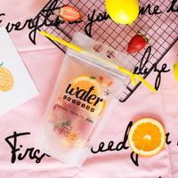 Emballages liquides pour boissons en sachet refermable transparent à vente chaude, sachets en plastique pour boissons avec paille