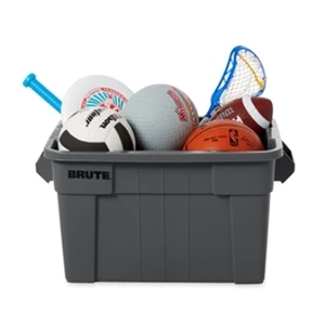 Rubbermaid Brute 20 Gal NSF Boîte de transport empilable <span class=keywords><strong>en</strong></span> plastique grise pour service de stockage des aliments Fourre-tout <span class=keywords><strong>en</strong></span> plastique avec couvercle - Product Image 5