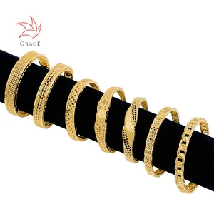 Werkspreis Damen Messing-/Kupfer-Schmuck 18K 24K Damenarmbänder vergoldete indische Armreifen