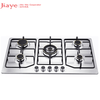 Fabricant professionnel, acier inoxydable de 86cm, 5 brûleurs en cuivre, plaque de cuisson à gaz intégrée