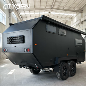 Mini caravana de lujo híbrida todoterreno de fibra de vidrio duradera para expediciones de aventura remolques de Camping versátiles para viajeros - Product Image 6