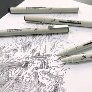 Marcadores de Dibujo con Punta de Pincel, Tinta Permanente a Base de Agua, Pigmento Negro, Juego de Marcadores Artísticos, Venta al Por Mayor - Product Image 5