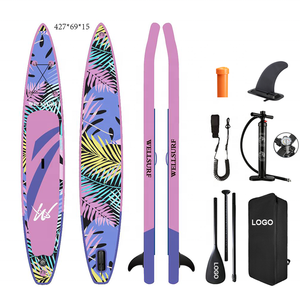 Tabla de SUP Inflable de Alta Velocidad de Doble Capa con Tecnología Drop Stitch de 14' para Carreras, Disfruta de la Vida, Tabla de Carreras Fusion de Doble Capa de 14' R - Product Image 2