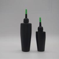 Flacon compte-gouttes en plastique noir PE de 50ml 120ml en gros pour lubrifiant de machine à huile moteur