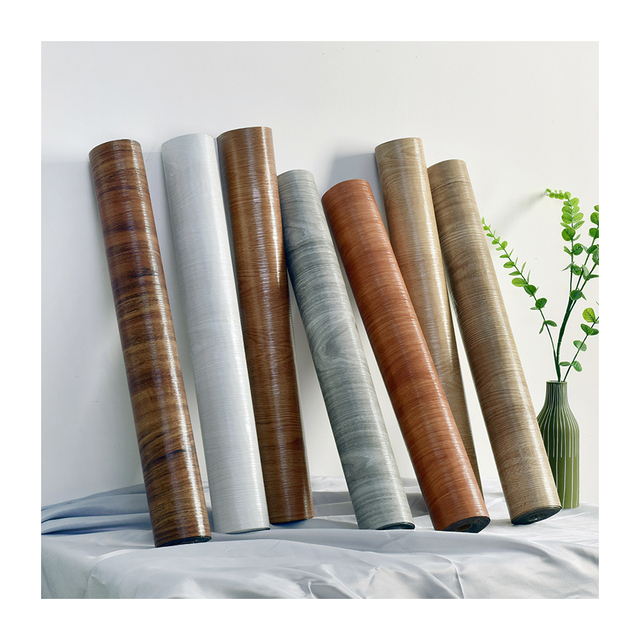 PVC Luxury Home Wood Grain Wallpaper 3D Modern Design Textured Wood Effect Wallpaper Roll