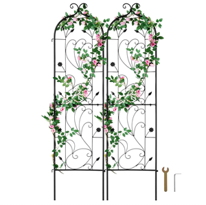 Échantillon gratuit Ensemble de 2 anneaux avec fleur murale extensible œillets en fil de saule pour <span class=keywords><strong>garage</strong></span> artificiel - Product Image 4