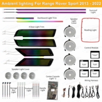 Kit d'éclairage d'ambiance LED pour panneaux de garniture de portières de voiture, pour Range Rover Sport 2013-2022, lumières de décoration intérieure, couvercles de haut-parleurs
