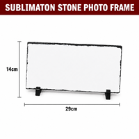 Support d'affichage rectangulaire en ardoise vierge écologique pour sublimation, cadre photo personnalisé en pierre, plaque photo à transfert thermique