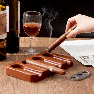 ที่เขี่ยบุหรี่เซรามิกดองหยาง สีน้ำตาลเข้ม ขนาดใหญ่ สไตล์ยุโรป สำหรับใช้ในบ้าน ของขวัญ - Product Image 4