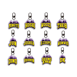 Spot Wholesale <b>PVC</b> Acrylic Key Chain UV Printed Anime Cartoon Star Name <b>Strip</b> Pendant Fashion Trend Souvenir - Product Image 1