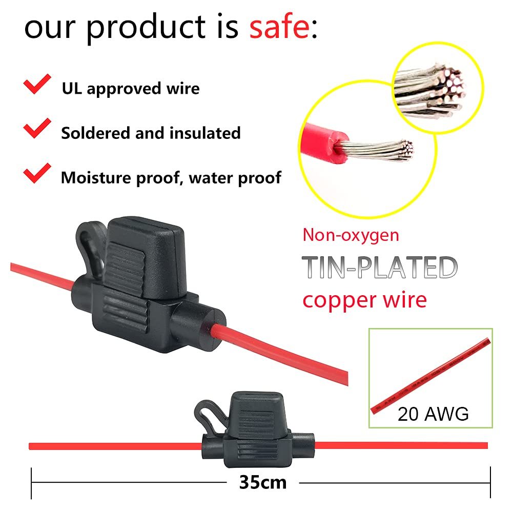 12AWG 14AWG 16AWG 18AWG мини-держатель предохранителя для автомобиля
