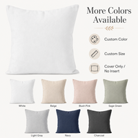 Housse de coussin de canapé multi-tailles pour la décoration intérieure, taie d'oreiller carrée multicolore