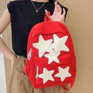 Mochila Escolar de Nailon Personalizada con Lindos Parches de Estrellas para Adolescentes, Mochila de Viaje Moderna Antirrobo para Niños - Product Image 4