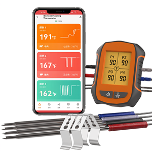 Thermomètre de cuisson Bluetooth 4 sondes, moniteur de température de viande sans fil avec application pour grillades, barbecue et cuisine - Product Image 2