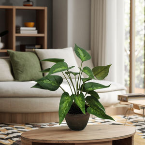 Haute qualité <span class=keywords><strong>en</strong></span> direct artificielle verdure eau <span class=keywords><strong>Arum</strong></span> feuille résistant aux UV herbe pour la maison bureau décor fleurs Branches ornement extérieur - Product Image 1