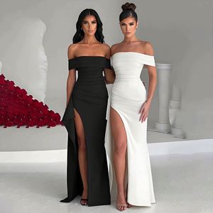 I-0570 Robe de soirée asymétrique élégante et décontractée grande taille longue jusqu'au sol pour l'été – Vente en gros - Product Image 1