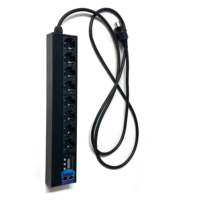 PDU 8 prises 16A, montage en rack, PDU intelligent, prise standard allemande, surveillance centralisée MQTT avec contrôle au niveau de la prise pour rack de serveur