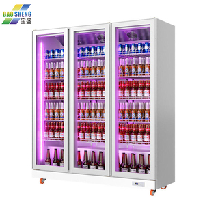 Tienda de comestibles comercial Supermercado Exhibición vertical Vitrina Nevera Congelador Refrigerador - Product Image 4